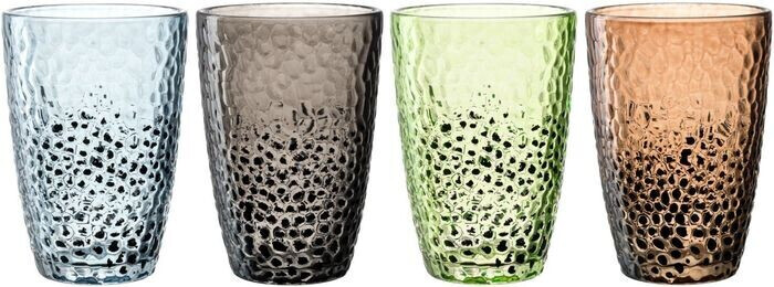 Leonardo Drinking glass MATERA 340 ml set of 4 assorted