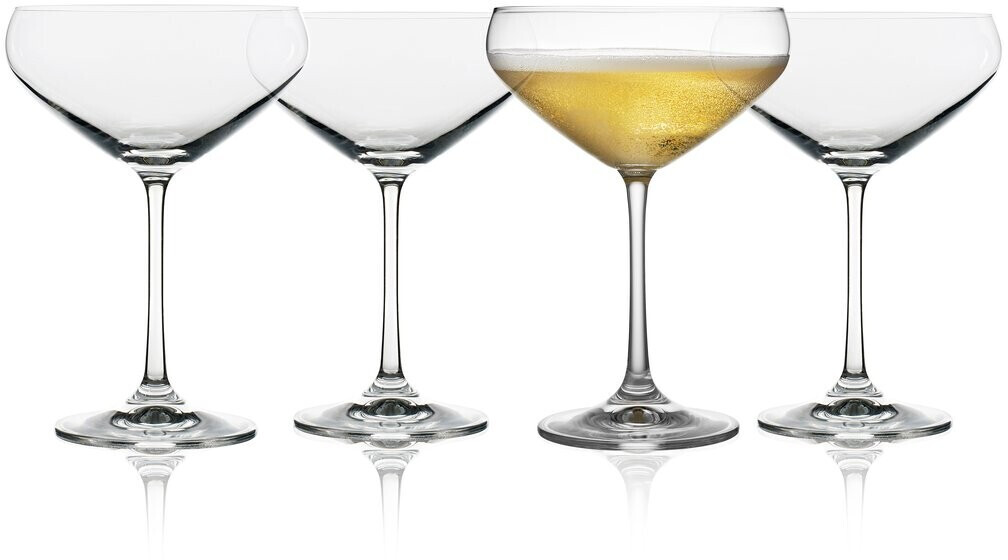 Lyngby Glas Juvel champagne glass coupe 34 cl 4-pack crystal