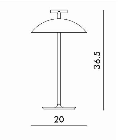 Kartell Mini Geen-A Portable Table Lamp White