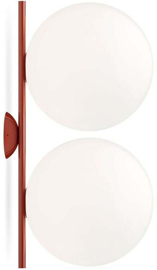 FLOS IC C/W2 Double ceiling light/wall light burgundy