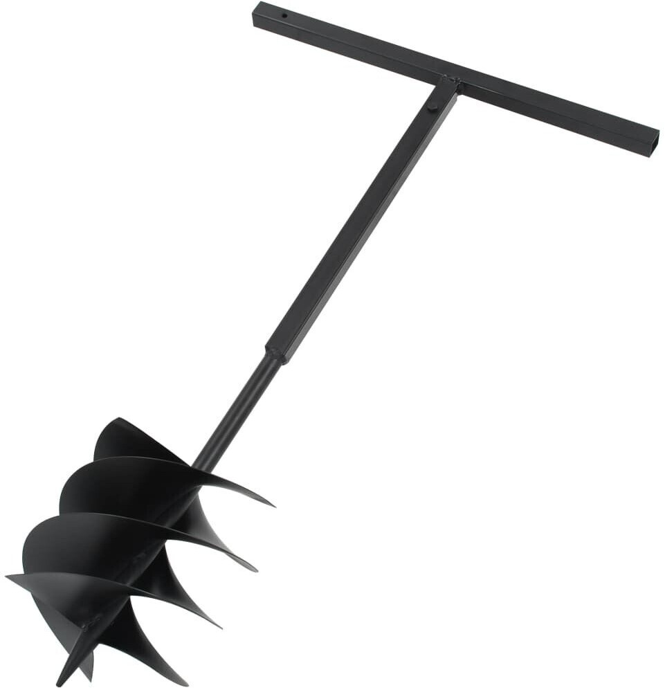 vidaXL Erdbohrer mit Griff 250 mm mit Verlängerungsrohr 12 m Stahl