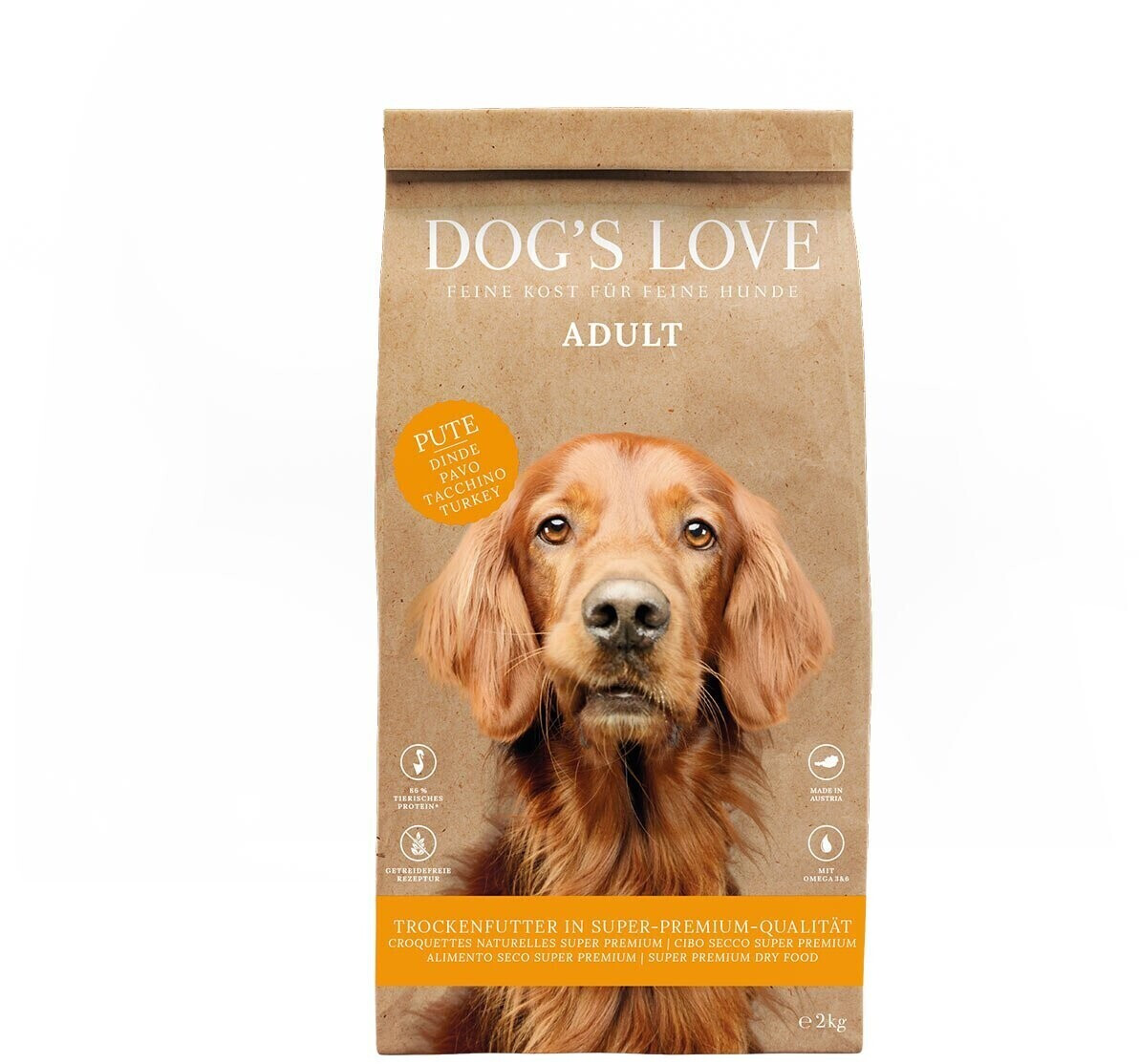 Dog's Love Adult Turkey with sweet potato & zucchini Dry Food 2kg