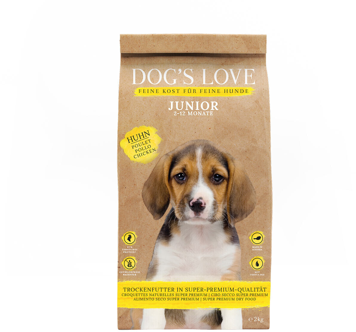 Dog's Love Junior Chicken with sweet potato & carrots Dry Food 2kg