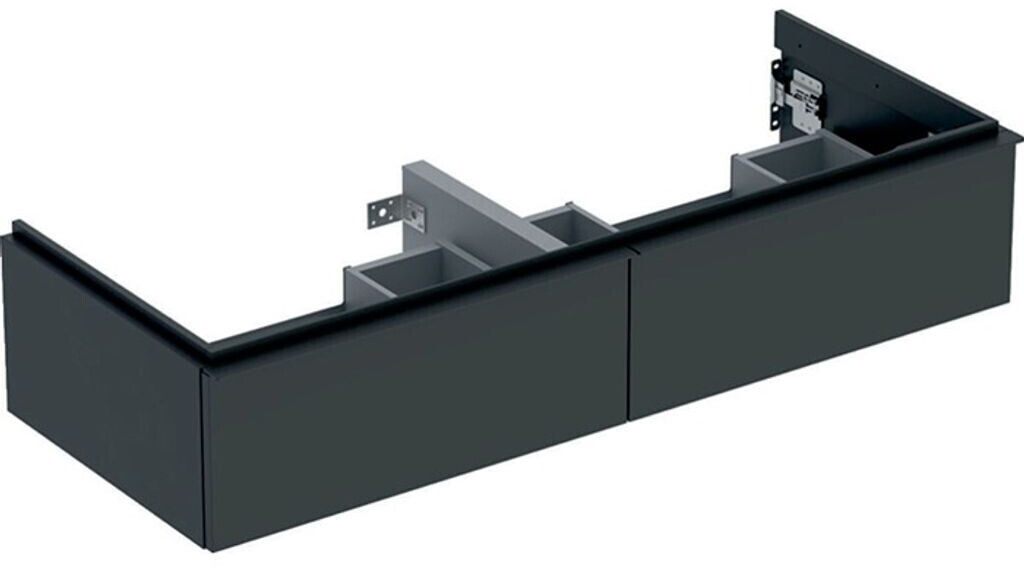 Geberit iCon vanity unit for washbasin for double washbasin with 2 drawers 118.4 x 24.7 x 47.6 cm Lava (502314JK1)