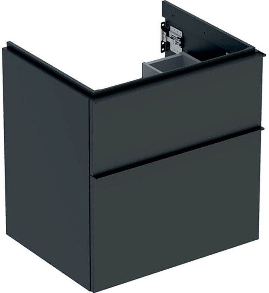 Geberit iCon vanity unit for washbasin with 2 drawers 59.2 x 61.5 x 47.6 cm lava powder-coated matt (502303JK1)