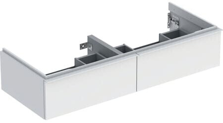 Geberit iCon vanity unit for washbasin for double washbasin with 2 drawers 118.4 x 24.7 x 47.6 cm white matt white (502314013)