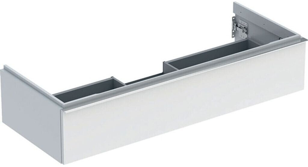 Geberit iCon vanity unit for washbasin with 1 drawer 118.4 x 24.7 x 47.6 cm white high-gloss chrome (502313012)