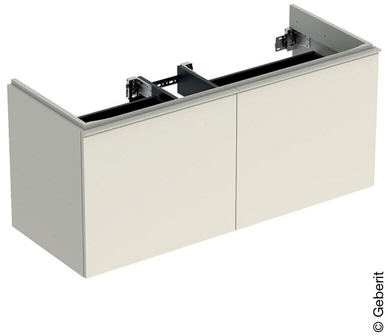 Geberit Acanto vanity unit for washbasin with 2 drawers 119 x 53.5 x 47.6 cm sand gray matt lacquered / drawers sand gray (502355JL2)