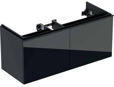 Geberit Acanto vanity unit for washbasin with 2 drawers 119 x 53.5 x 47.6 cm lava matt lacquered glass (502355JK2)