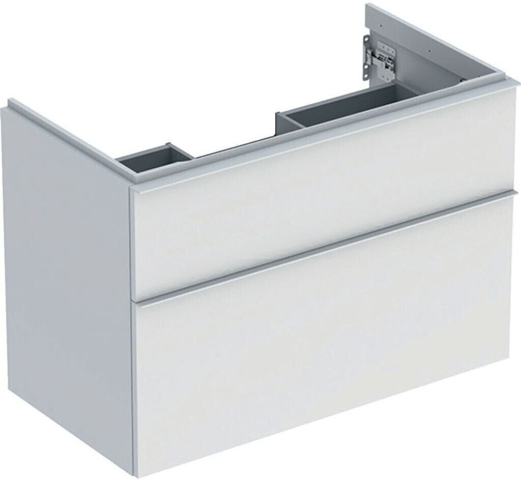 Geberit iCon vanity unit for washbasin with 2 drawers 88.8 x 61.5 x 47.6 cm white matt white powder-coated matt (502305013)