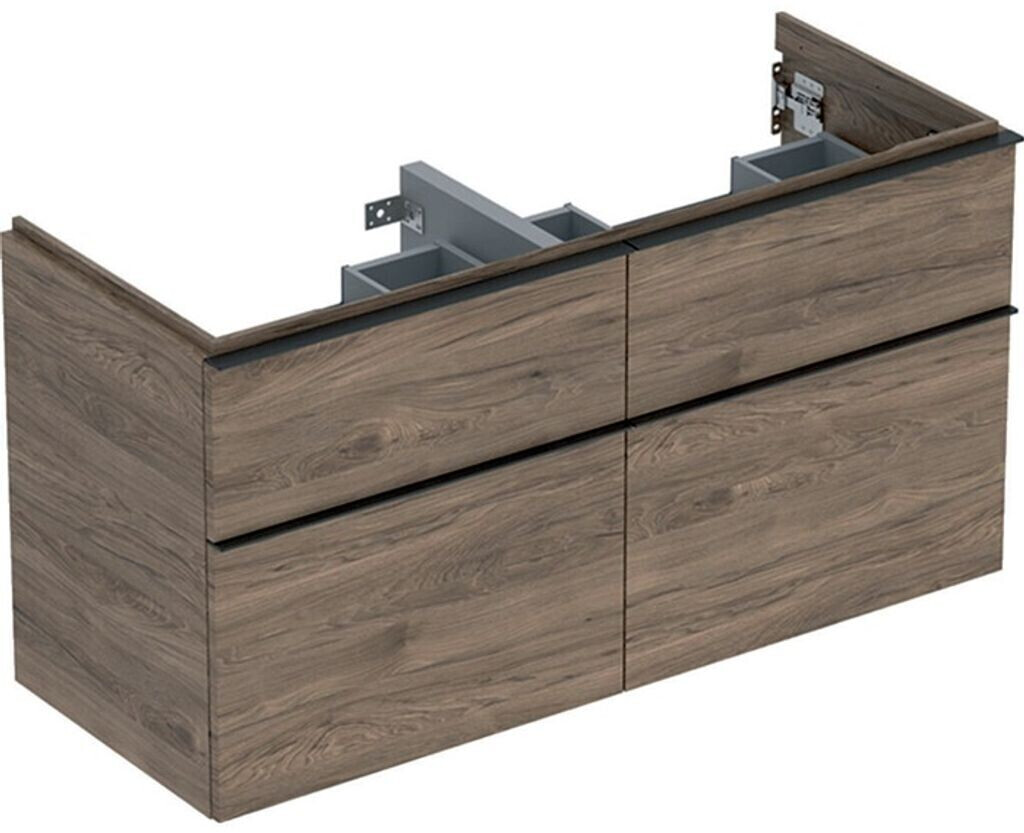 Geberit iCon vanity unit for washbasin with 4 drawers 118.4 x 61.5 x 47.6 cm walnut hickory lava (502309JR1)