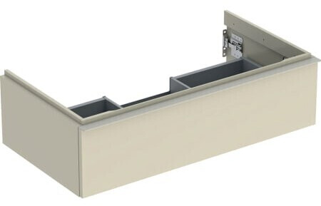 Geberit iCon vanity unit for washbasin with 1 drawer 88.8 x 24.7 x 47.6 cm sand gray sand gray powder-coated matt (502312JL1)