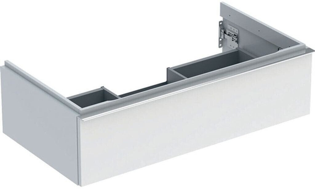 Geberit iCon vanity unit for washbasin with 1 drawer 88.8 x 24.7 x 47.6 cm white high-gloss chrome (502312012)
