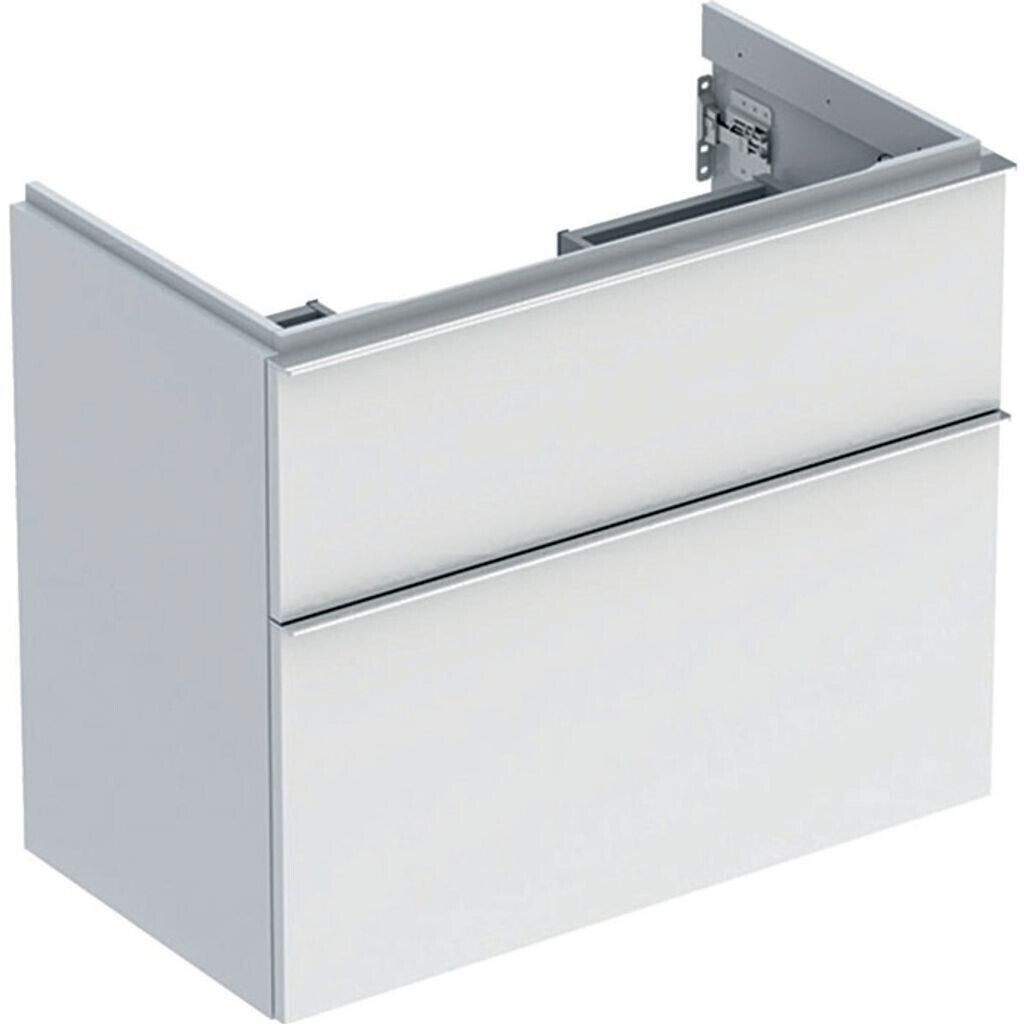 Geberit iCon vanity unit for washbasin with 2 drawers 74 x 61.5 x 416 cm white high-gloss chrome (502308012)