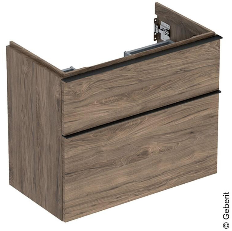Geberit iCon vanity unit for washbasin with 2 drawers 74 x 61.5 x 416 cm walnut hickory lava powder-coated (502308JR1)