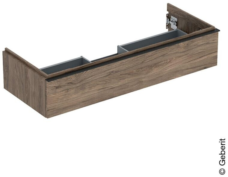 Geberit iCon vanity unit for washbasin with 1 drawer 118.4 x 24.7 x 47.6 cm walnut hickory lava powder-coated (502313JR1)