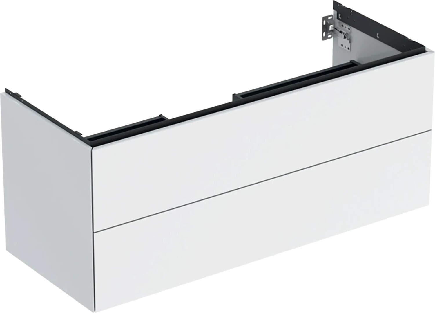 Geberit ONE vanity unit for washbasin with 2 drawers 118.4 x 50.4 x 47 cm white lacquered high gloss (505265001)