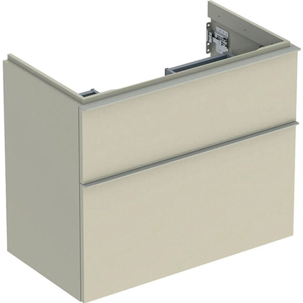 Geberit iCon vanity unit for washbasin with 2 drawers 74 x 61.5 x 416 cm sand gray sand gray powder-coated matt (502308JL1)