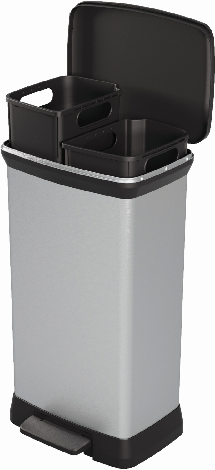 Curver Bin Duo 23L+23L metallic