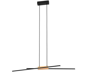 Eglo LED Stehleuchte Panagria Schwarz/Natur-hell ab schwarz 2880lm Preisvergleich € bei 150,98 | 2x12W
