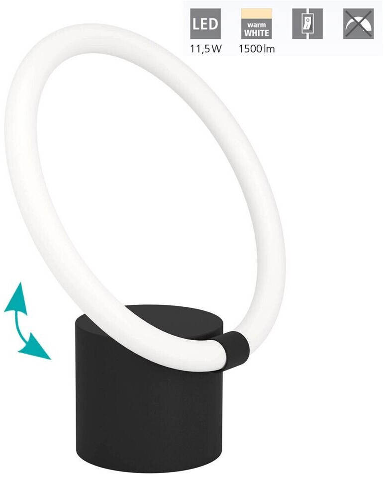 Eglo LED Tischleuchte 71,12 € bei | schwarz 11,5W ab Preisvergleich Caranacoa 1500lm Schwarz/Weiß