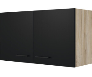 Flex-Well Hängeschrank Capri 100 x 32 x 54,8 cm Front schwarz matt Korpus  wildeiche ab 89,00 € | Preisvergleich bei