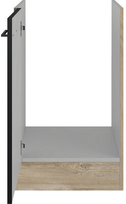 Flex-Well Spülenschrank Capri 50 x 57 x 82 cm Front schwarz matt Korpus  wildeiche ab 69,00 € | Preisvergleich bei