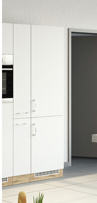 Held Möbel Kühlumbauschrank für 178er Einbaukühlschrank Sorrento 60 x 60 x 200  cm Frontfarbe weiß matt Korpusfarbe eiche hell ab 359,00 € | Preisvergleich  bei