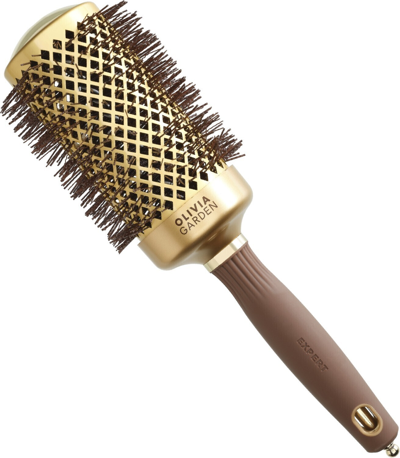 Photos - Comb Olivia Garden Expert Blowout Shine Gold & Brown 55mm 