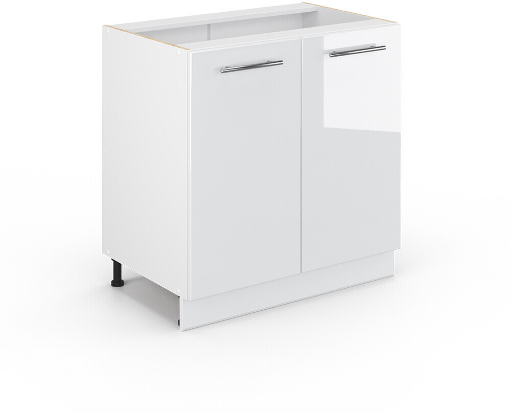 VICCO Base cabinet Fame-Line 80 cm white/white high gloss modern
