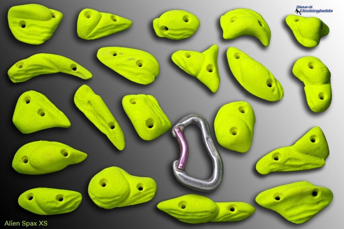Move-it-Climbingholds Alien XS Spax (Klettergriffe-Set) grün