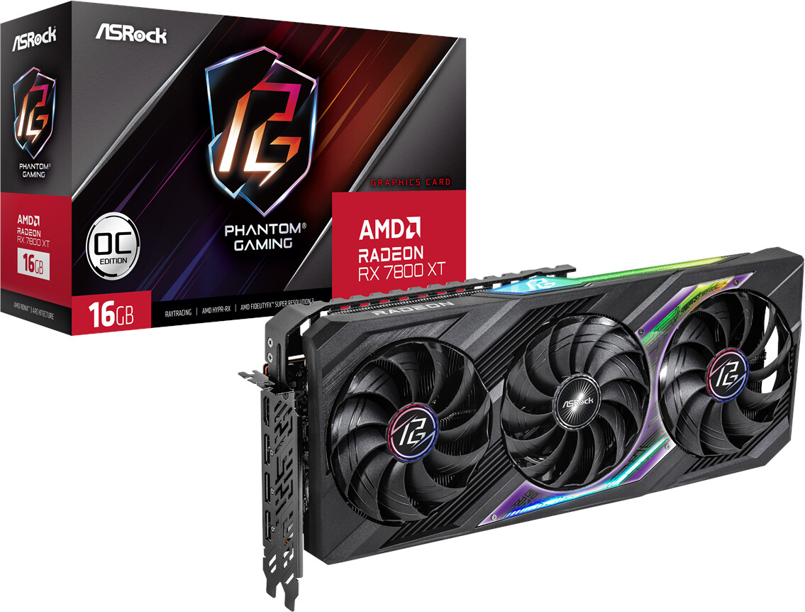 ASRock Radeon RX 7800 XT Phantom Gaming OC
