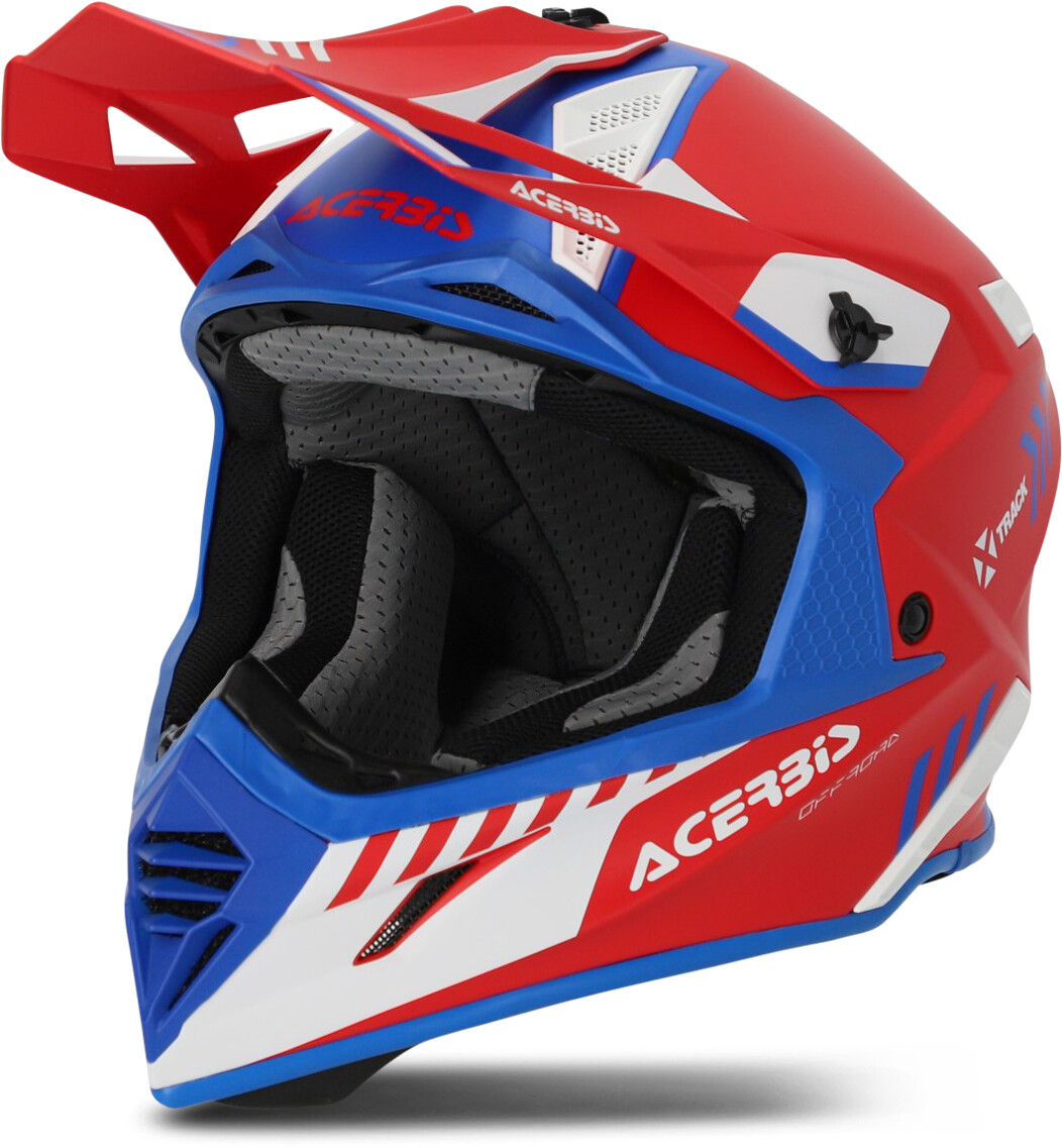 Casco motocross Acerbis X-Track VTR rojo blanco
