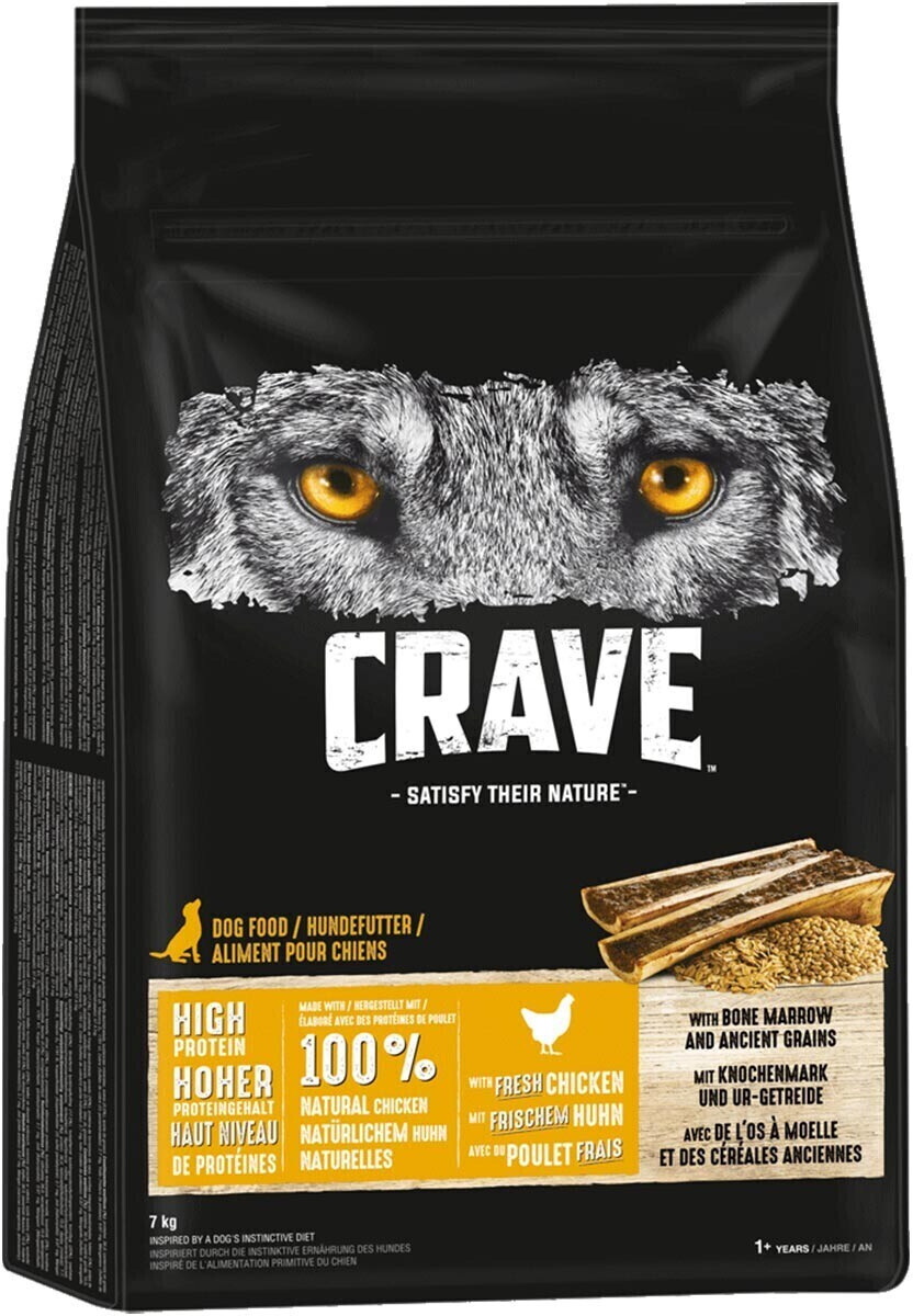 Crave Dog dry food with chicken with bone marrow and ancient grain 7kg