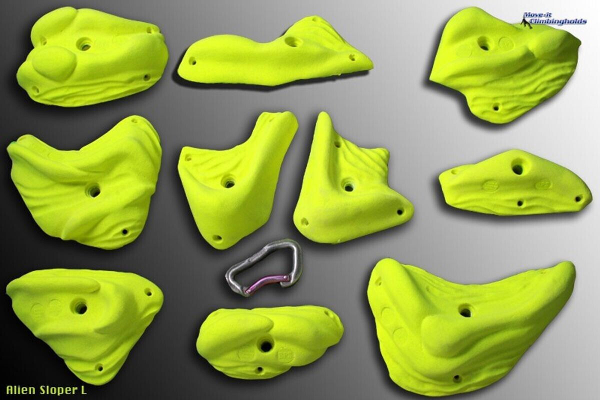 Move-it-Climbingholds Alien Sloper L (Klettergriffe-Set) limestone