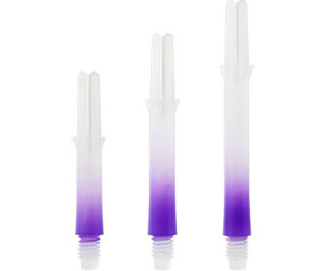 Tiges L-Shaft N9 TwinColor Transparent-violet - Pour Ailettes Champagne Et Shell Lock Style L, Lot De 3