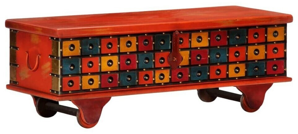 vidaXL Aufbewahrungstruhe 110x40x40cm Massivholz Akazie Rot