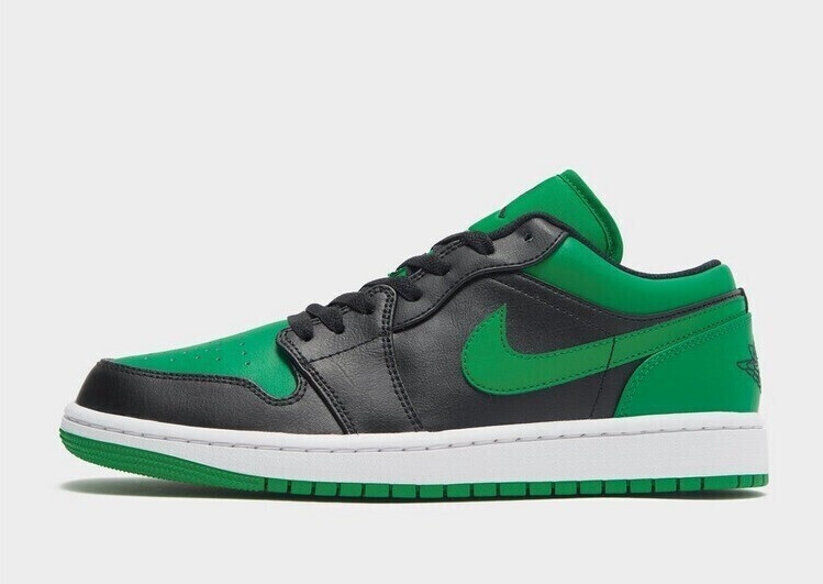 Nike Air Jordan 1 Low (553558) black/lucky green/white/black