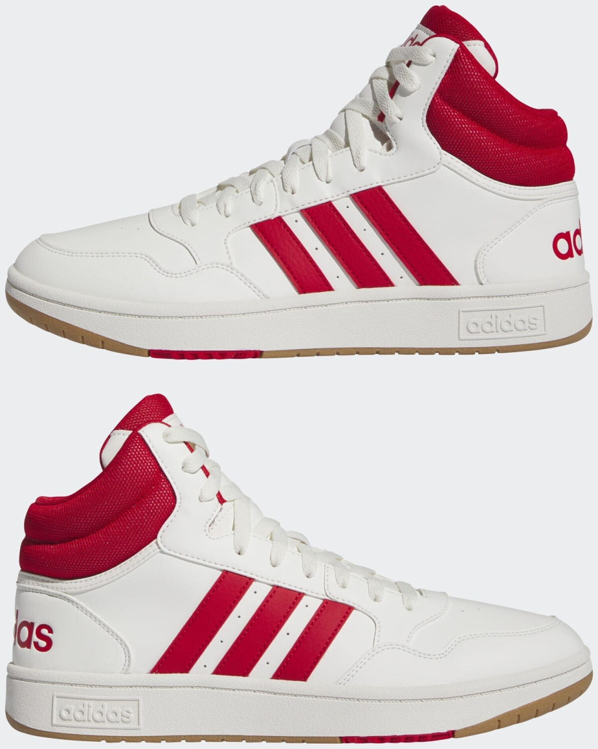 Adidas Hoops 3.0 Mid Classic Vintage core white/better scarlet/gum