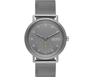 Skagen Orologio Kuppel da uomo, Movimento a tre lancette con quadrante al quarzo e cinturino in acciaio inossidabile o in pelle, 44 mm, Nero