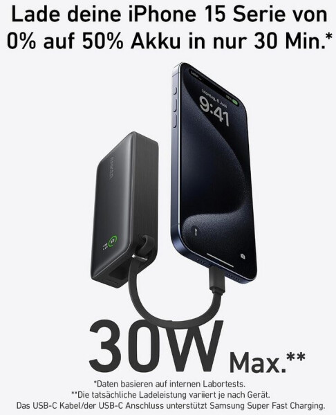 Anker Nano Powerbank 10.000 mAh Black Stone, Bild 2
