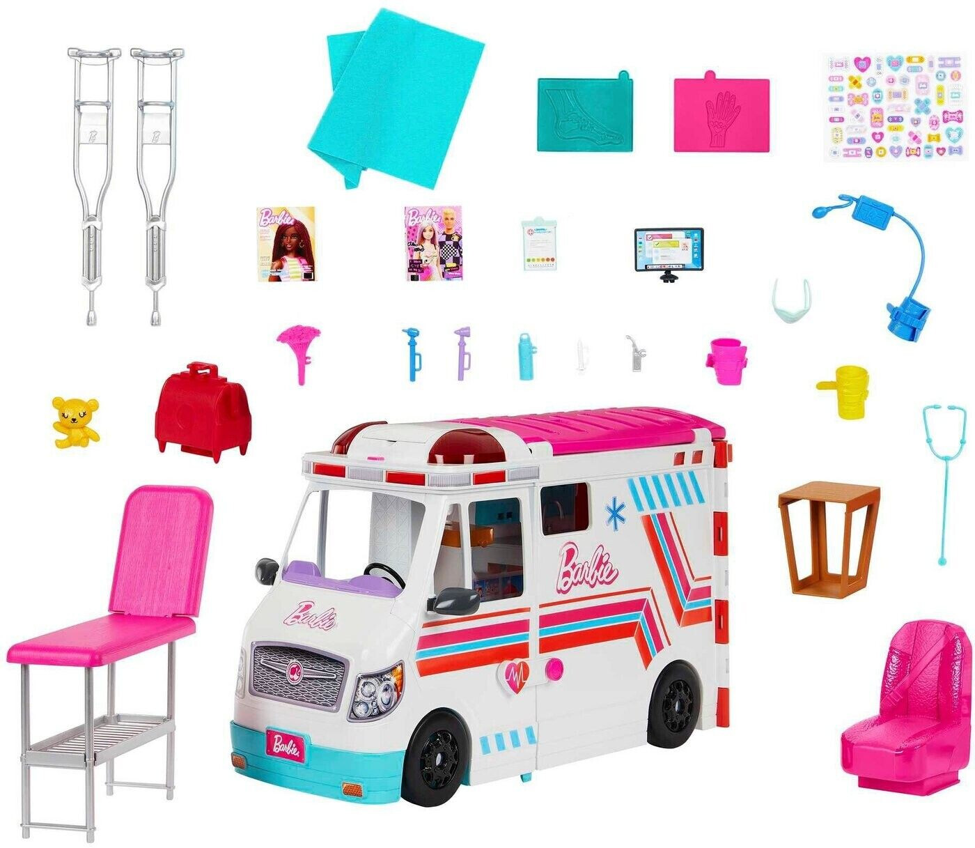 Barbie - 2-in-1 Krankenwagen Spielset
