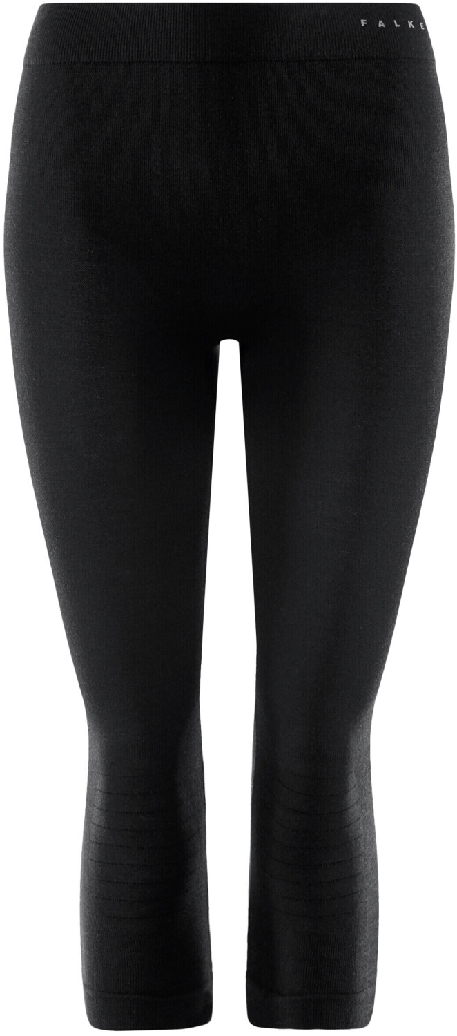 Leggings Femininas FALKE 3/4 Tights Wool-Tech Light (Preto - XL