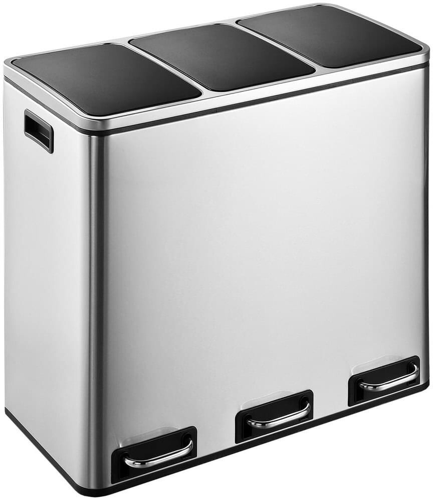 Svita Stainless Steel Recycling Bin 3x18L