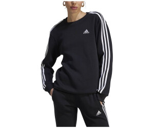 Women's adidas 3 stripe fleece crewneck sweatshirt top