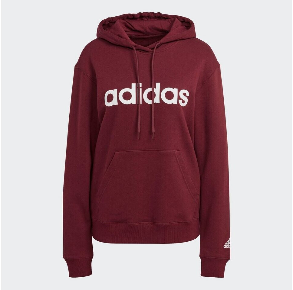 Adidas Women Training Essentials Linear Pullover Hoodie Shadow Red white ab 54 90 Preisvergleich bei idealo
