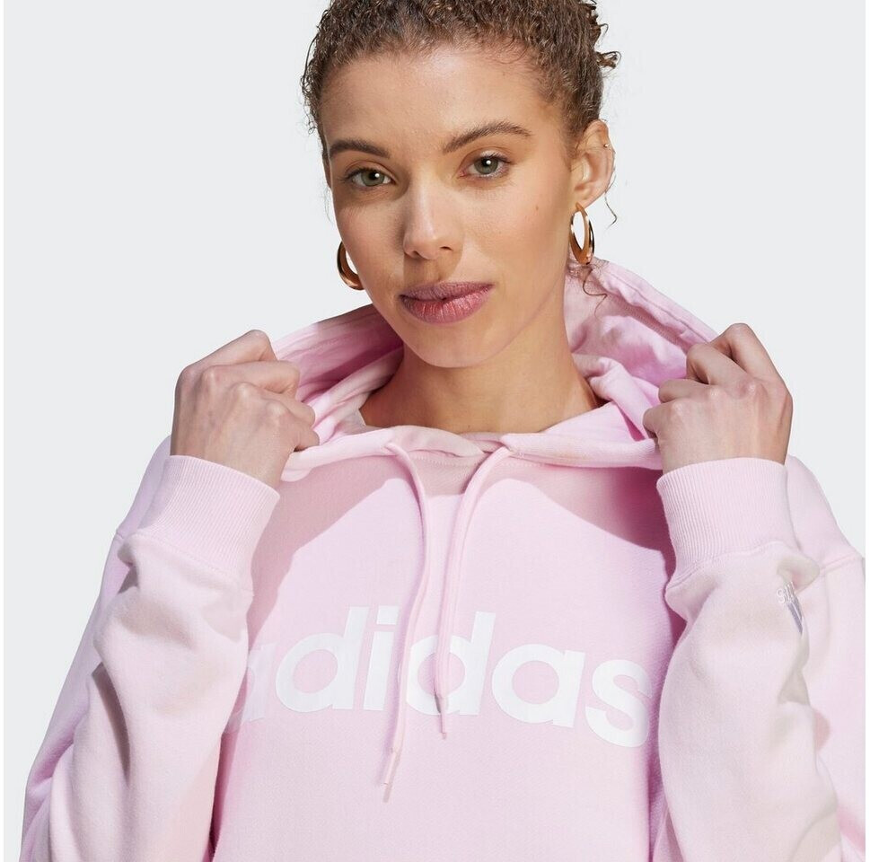 Clear pink adidas hoodie top