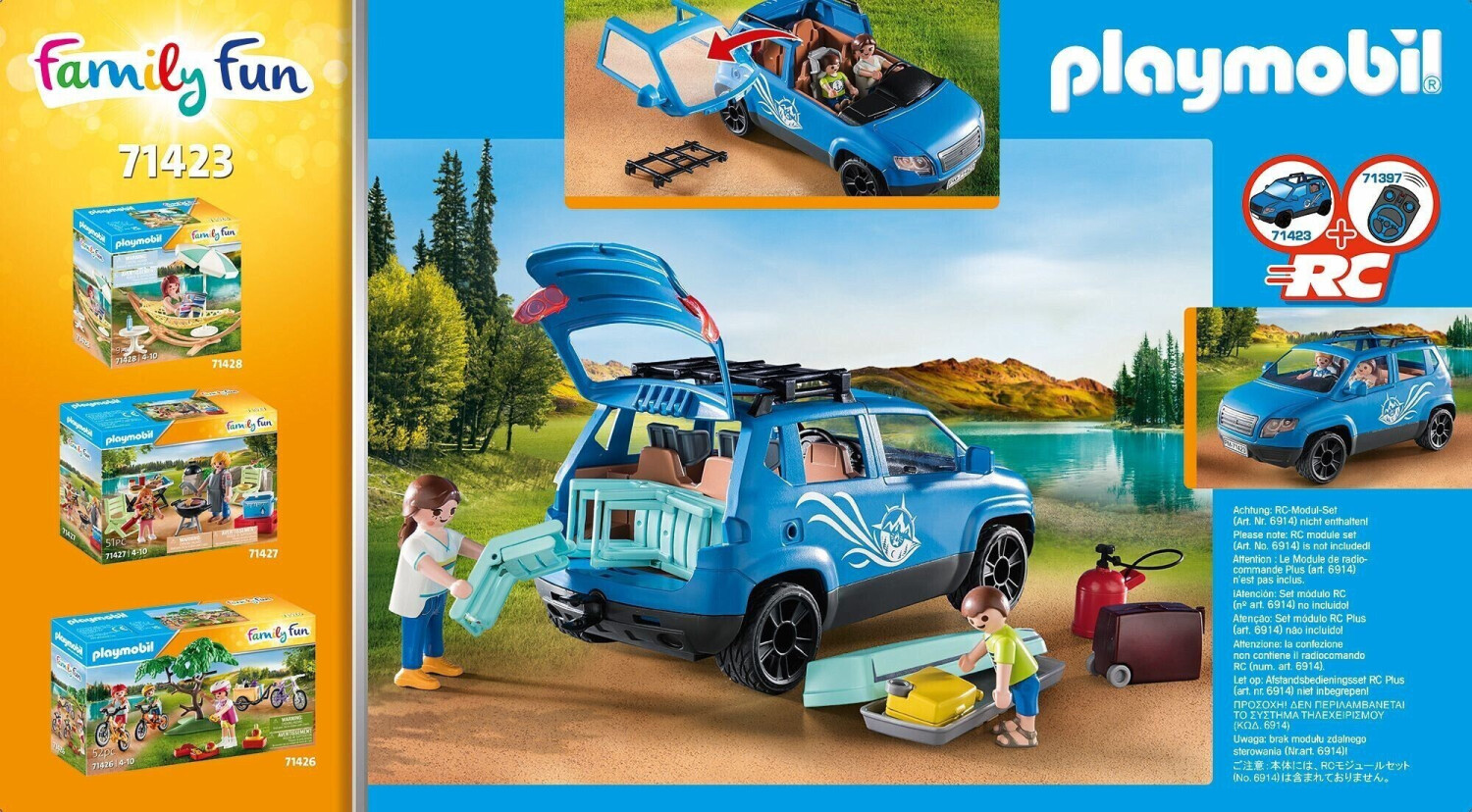 Playmobil - 70285 - papa avec enfant et voiture cabriolet - La Poste