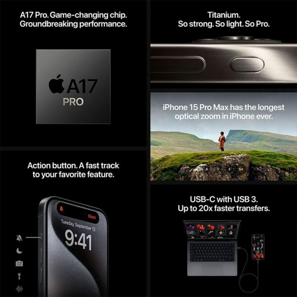 Apple iPhone 15 Pro 512GB Titan Schwarz, Bild 8