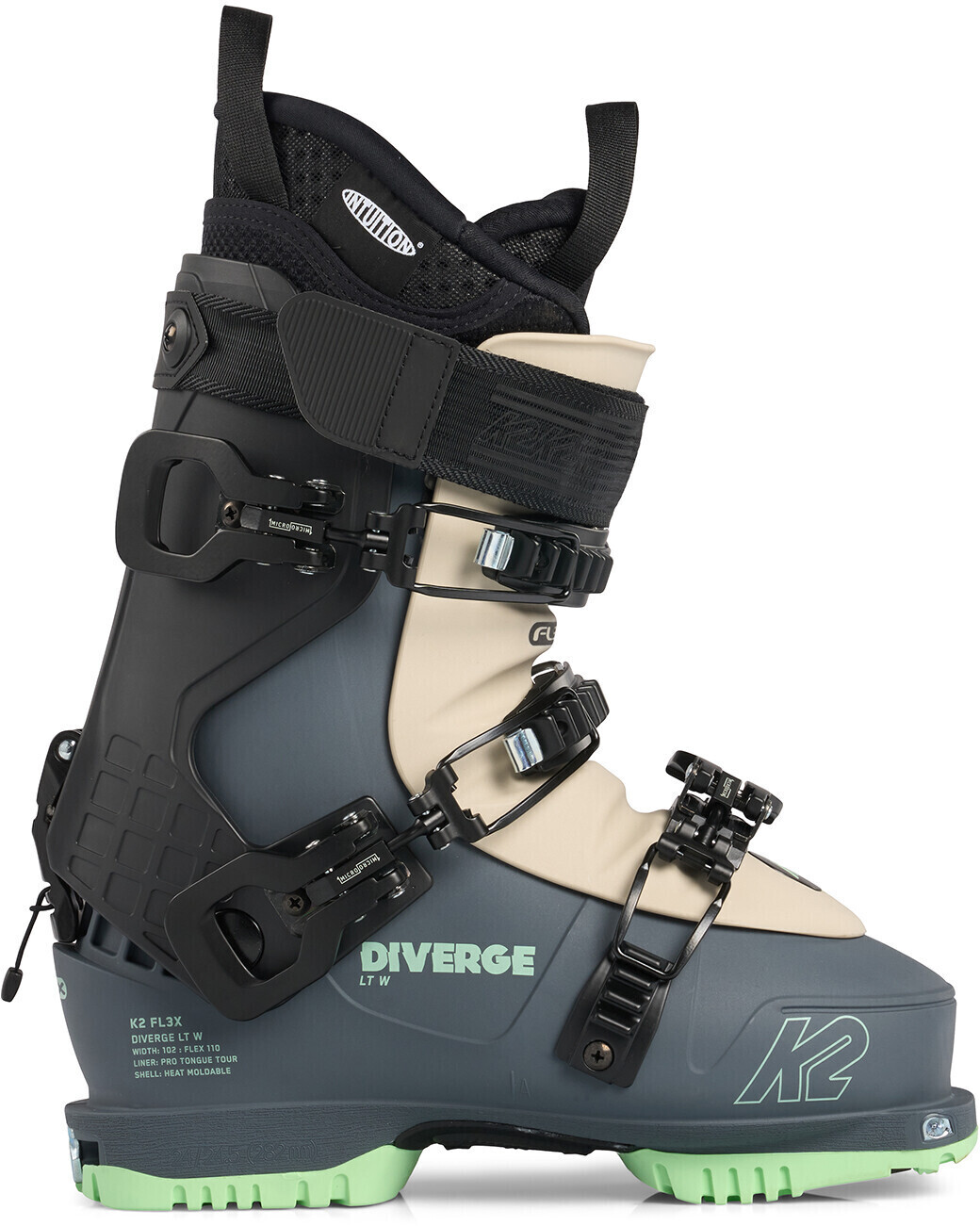 Photos - Ski Boots K2 Diverge LT W grey/green/black  (2023)